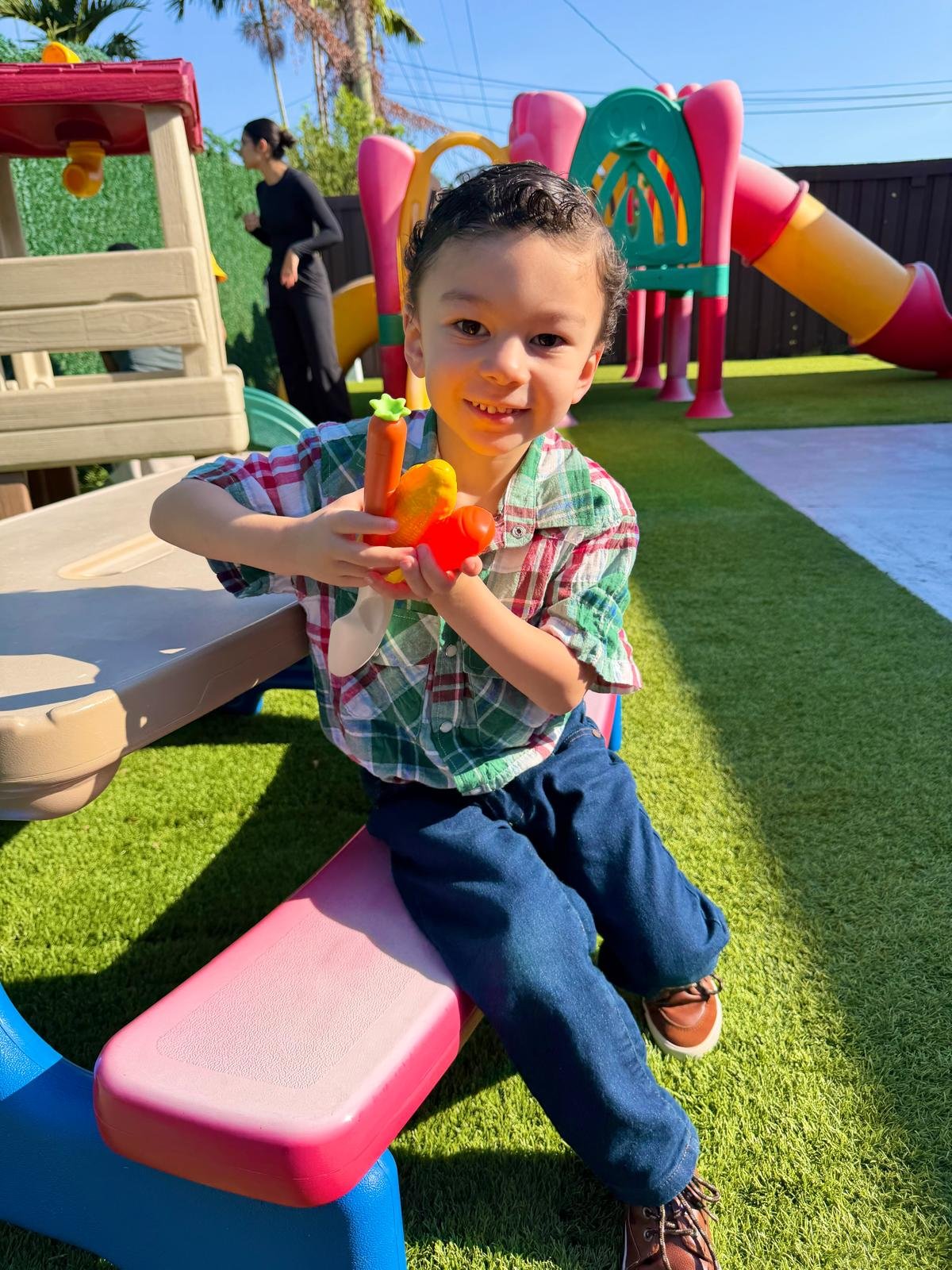 Child enjoying outdoor play at Happy Little Crabs Child Care